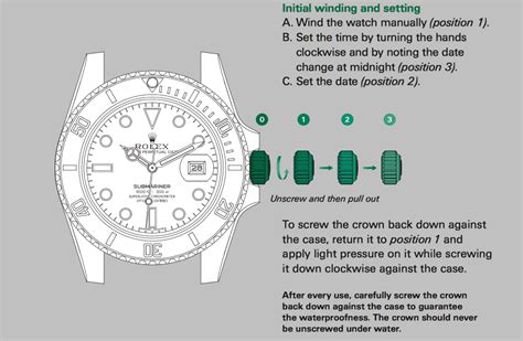 how to adjust the time on a rolex watch